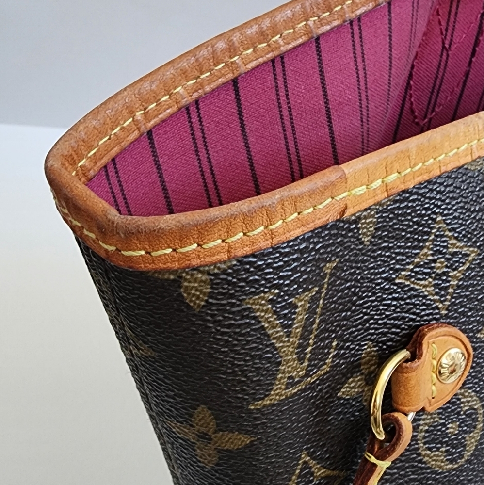 LOUIS VUITTON NEVERFULL MM MONOGRAM PIVOINE TOTE - Picture 13 of 16